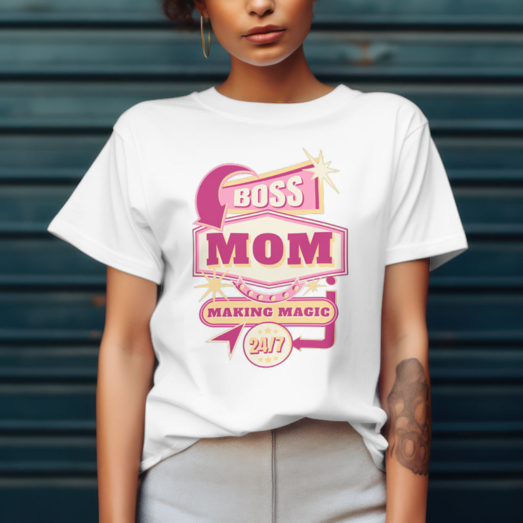 Boss Mom Retro T-Shirt, Bold & Colorful Gift