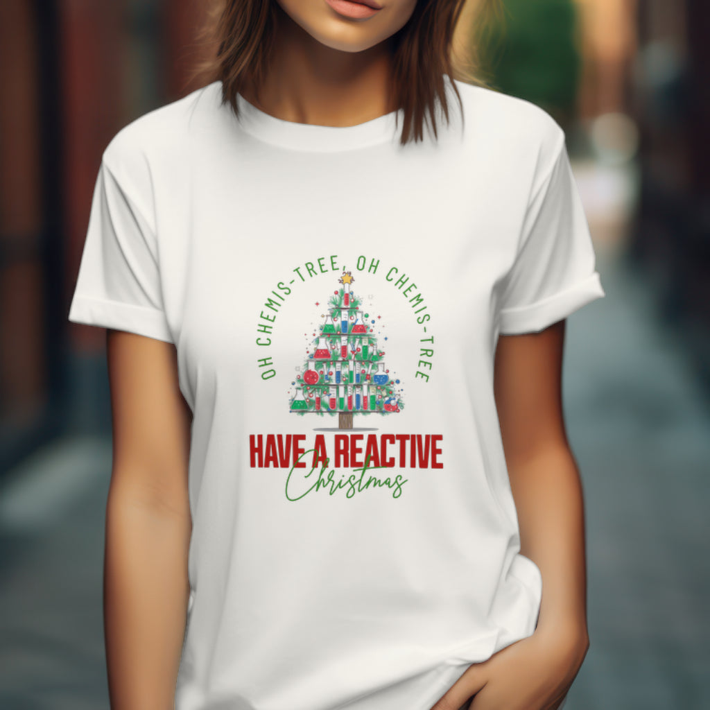 Oh Chemis-Tree Have a Reactive Christmas Science T-Shirt