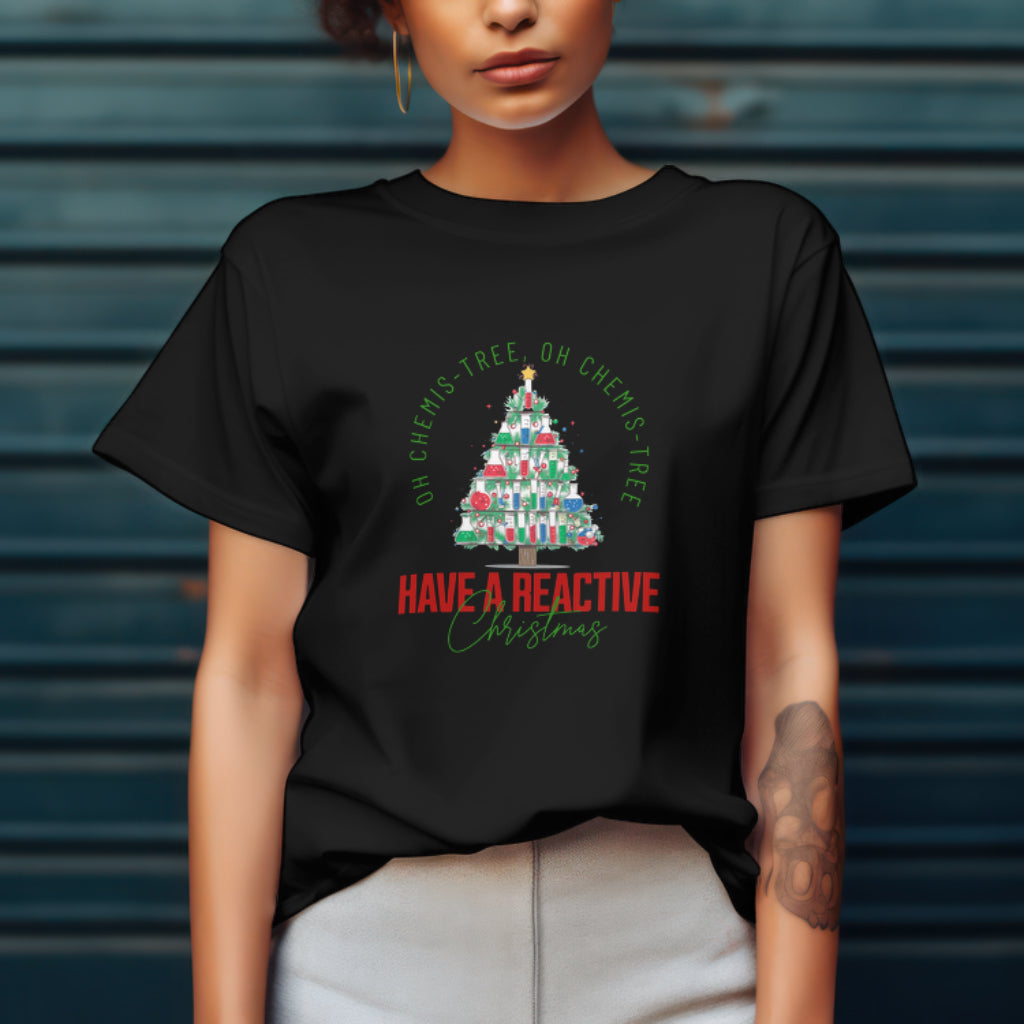 Oh Chemis-Tree Have a Reactive Christmas Science T-Shirt