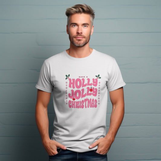 Retro Holly Jolly Christmas Typography Festive