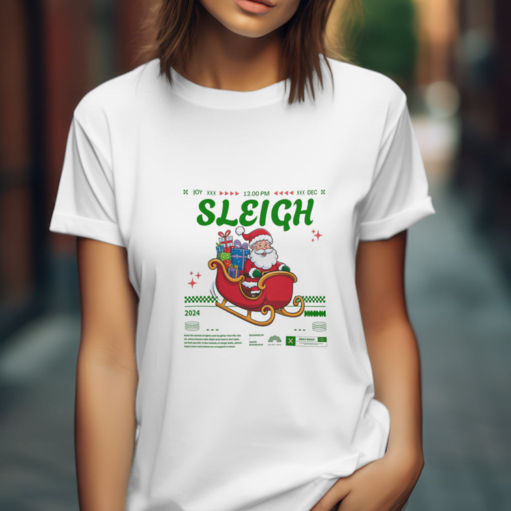 Sleigh Santa Christmas Event Graphic T-Shirt 2024